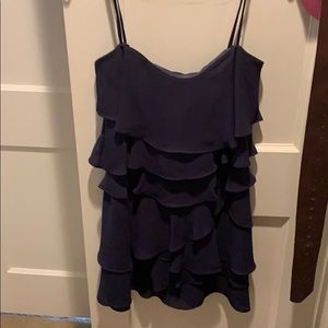 BCBG MAXAZRIA navy blue, strapless, cocktail dress